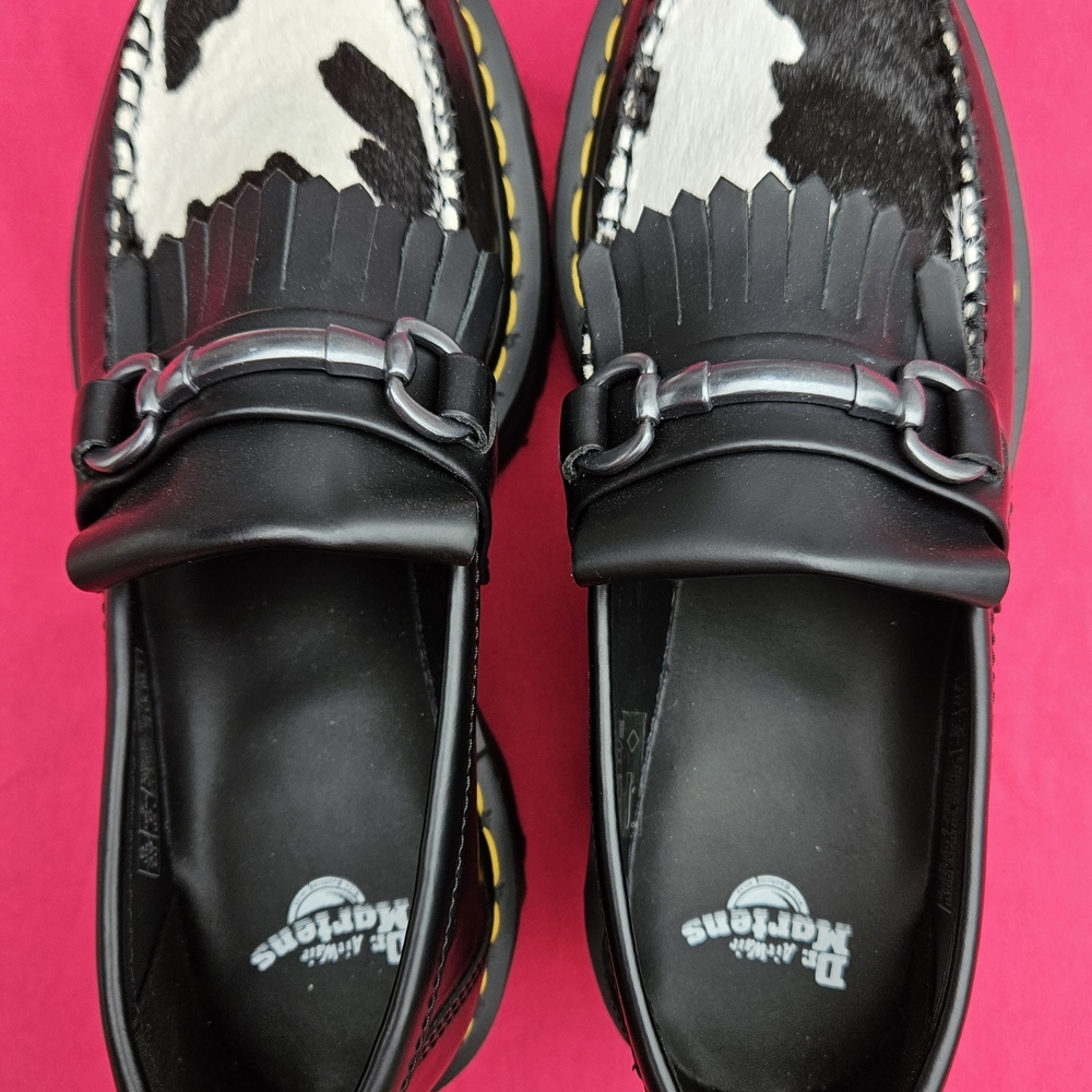 Dr. Martens Black and White Loafers